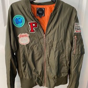 Army Green Boomer Jacket (with Patches!)
